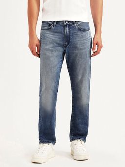 Levi's - Men's 541 Blue Solid/Plain Mid Waist Jeans