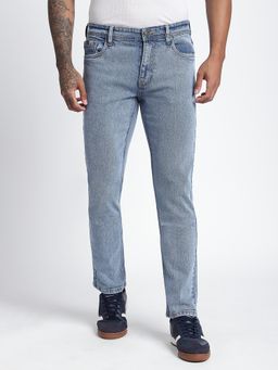 R&B - Blue Solid/Plain Mid Waist Jeans