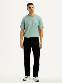 Levi's - Men's 511 Black Solid/Plain Mid Waist Jeans