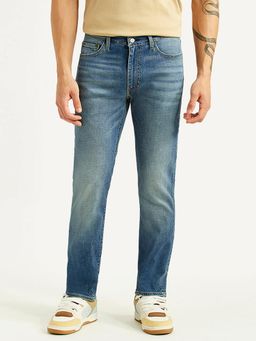 Levi's - Men's 511 Blue Solid/Plain Mid Waist Jeans