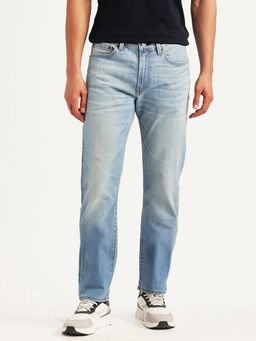 Levi's - Men's 511 Blue Solid/Plain Mid Waist Jeans