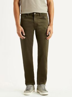 Levi's - Men's 511 Olive Solid/Plain Mid Waist Jeans