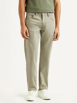 Levi's - Men's 511 Green Solid/Plain Mid Waist Jeans