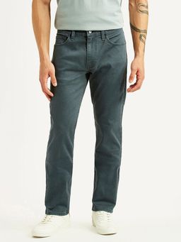 Levi's - Men's 511 Blue Solid/Plain Mid Waist Jeans
