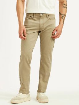 Levi's - Men's 511 Brown Solid/Plain Mid Waist Jeans