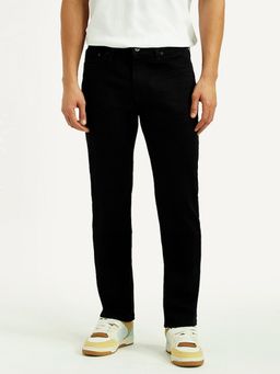 Levi's - Men's 511 Black Solid/Plain Mid Waist Jeans