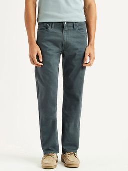 Levi's - Men's 513 Grey Solid/Plain Mid Waist Jeans