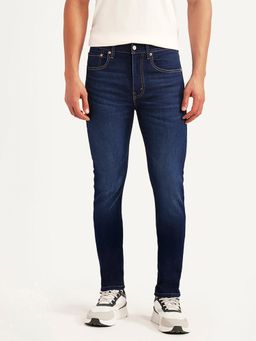 Levi's - Men's 512 Blue Solid/Plain Mid Waist Jeans