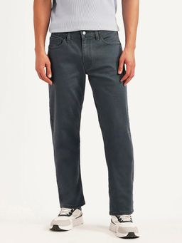 Levi's - Men's 541 Grey Solid/Plain Mid Waist Jeans
