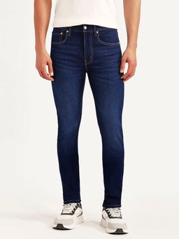 Levi's - Men's 541 Blue Solid/Plain Mid Waist Jeans