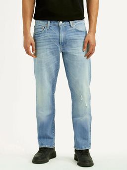 Levi's - Men's 541 Blue Solid/Plain Mid Waist Jeans