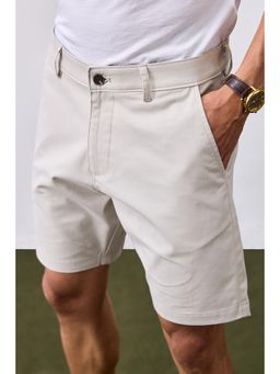 UNSTD - Beige Solid/Plain Mid Waist Chino