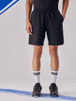 UNSTD - Black Solid/Plain Mid Waist Short