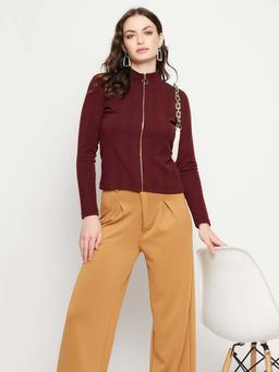 Madame - Self Design High Neck Top