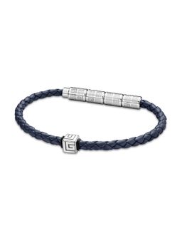 Guy Laroche - Gabriel Leather Men Silver Bracelet