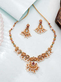 Niscka - Multi-Color Traditional Floral Jewellery Set