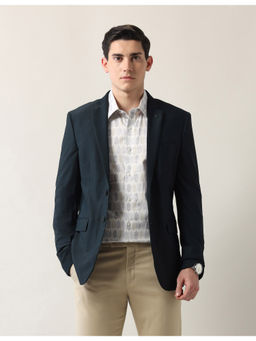 Arrow - Men Arrow Textured Zero Calorie Slim Fit Blue Blazer