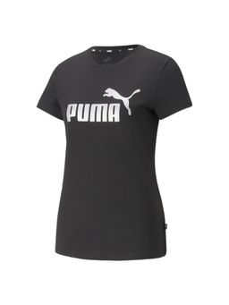 Puma - ESS Metallic Logo Women Black T-Shirts