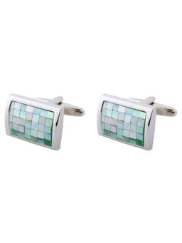 The Tie Hub - Green Mop Rectangular Cufflink