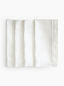 H&M - White 4-Pack Damask Napkins