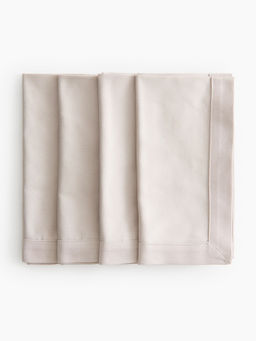 H&M - Beige 4-Pack Damask Napkins