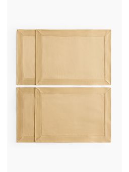 H&M - Yellow 4-Pack Damask Place Mats