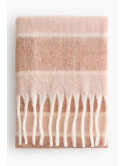 H&M - Orange Fringed Wool-Blend Blanket