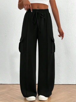 KOTTY - Black Women Stylish Leg Perfect for Workouts & Relaxation Flowtrack Pant