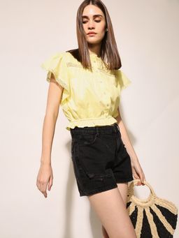 ONLY - Women Yellow High Neck Top