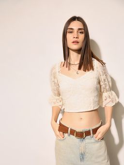 ONLY - Women Beige Sweetheart Top