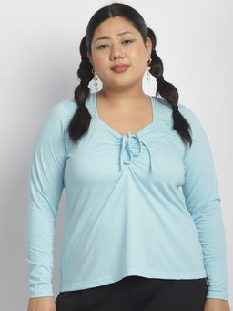 theRebelinme - Women Blue Sweetheart Top