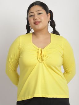 theRebelinme - Women Yellow Sweetheart Top
