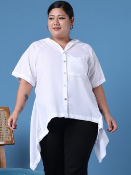 theRebelinme - Women White Hooded Top