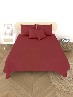 House of Gulab - Red Premium Bedcover Set