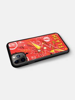 Macmerise - Flash Doodle Printed iPhone 11 Pro Glass Case