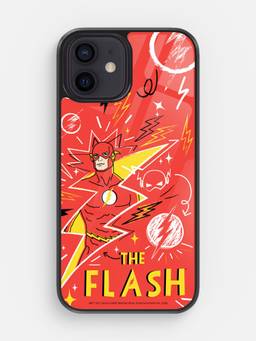 Macmerise - Flash Doodle Design Printed iPhone 12 Mini Glass Case