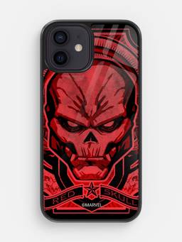 Macmerise - Red Skull Design iPhone 12 Mini Glass Case