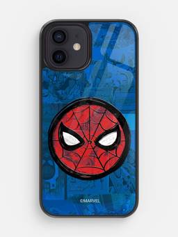 Macmerise - Spidey Tingling Eyes Design iPhone 12 Mini Glass Case