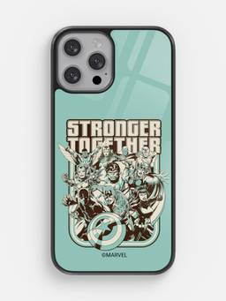 Macmerise - Stronger Together Sketch Design iPhone 13 Pro Max Glass Case