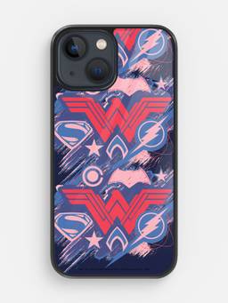 Macmerise - JL Scribbled Logo Design Printed iPhone 13 Mini Glass Back Case