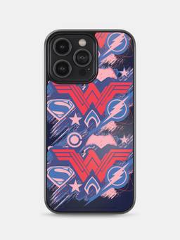 Macmerise - JL Scribbled Logo Printed iPhone 14 Pro Max Bumper Case