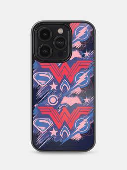 Macmerise - JL Scribbled Logo Printed iPhone 14 Pro Phone Bumper Back Case