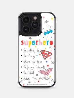 Macmerise - Superhero To Do List Printed iPhone 14 Pro Bumper Case