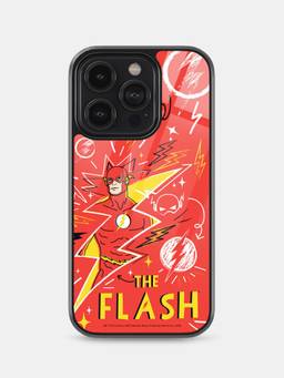 Macmerise - Flash Doodle Design iPhone 14 Pro Glass Phone Case