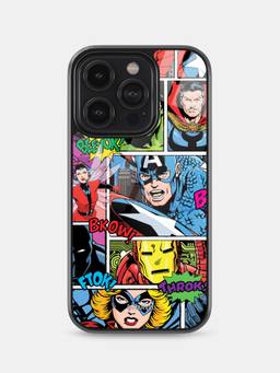 Macmerise - Comic Marvel Design iPhone 14 Pro Glass Case