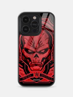 Macmerise - Red Skull Design iPhone 14 Pro Glass Case