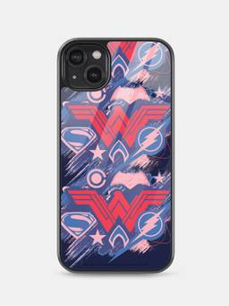 Macmerise - JL Scribbled Logo Design Printed iPhone 14 Plus Glass Back Case