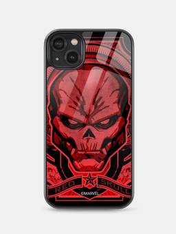 Macmerise - Red Skull Design iPhone 14 Plus Glass Case