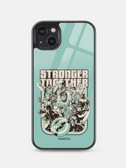 Macmerise - Stronger Together Sketch Design iPhone 14 Plus Glass Case