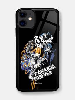 Macmerise - Black Panther Sketch Design iPhone 11 Glass Case